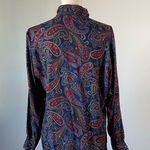 Pendleton | Paisley Button Down Blouse Sz 12 Photo 5