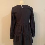 ASOS NWT  V-Neck Long Sleeve Black Dress, Size 4 Photo 3
