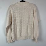 Vintage Wainscott Cream Cable Knit Mock Neck Cotton Sweater Size S Gilmore Girls Photo 6