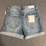 Vervet Sienna Super High Rise Denim Shorts Blue Photo 4