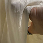 Vince  Cream 3/4 Sleeve Silk Shirt Pockets Small Photo 3