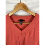 H by Halston V Neck Boyfriend Sweater w/ Rib Details size small Photo 2