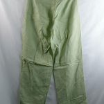 Jennifer Eden 6 Linen Lime Flat Fitted Pants Green Photo 4