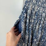 Kensie  Knot Front Embroidered Chambray Denim Midi Dress Blue 6 Photo 7