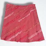 Vintage 90s Anthropologie Odille Whimsical Ruffle A Line Mini Skirt Size 8 Pink Photo 4