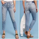 AMO Ace Starboard W/ Destroyed Look Highrise Light Wash Cropped Jeans Size 26 Blue Photo 10