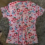 Dickies Womens pink holiday Scrub top Photo 1
