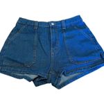 Wild Fable Women's Dark Wash Cargo Utility Midi Denim Shorts - Size 8 - NWT Photo 0