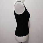 Belldini Black & White Ribbed Round Neck Sweater Tank Size Medium Photo 2