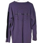 Alphalete Shirt Men's Size Medium Purple Long Sleeve Black Arm Stripe Photo 0