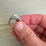 Moissanite Vintage Halo Engagement Ring Photo 2