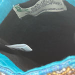 Bamboo Traders, NWT. Beaded aqua wristlet or‎ crossbody bag. Straps for both. Blue Photo 6