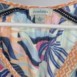 Sundance Multicolor floral tropical lightweight cotton button up top L flowy Pink Size L Photo 6