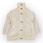 American Eagle  Cable Knit Cardigan Sweater Cream L/XL Women’s NWT Photo 2