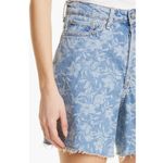 Rag and Bone  Blue Floral Denim Shorts Photo 2