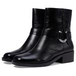 Lucky Brand Kamany Booties Ankle Boots Black Faux Leather Women’s Sz 6.5 Ex Cons Photo 0