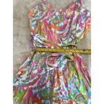Lilly Pulitzer  Womens Pink Print Deanna Shorts Romper‎ Multicolor Straps Large Photo 9
