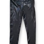 Pro Player Leggings Glossy Black Cropped Stretch Moisture Wicking Workout Small Photo 6