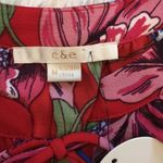 C&E  Women’s floral tassel red Bohemian Tunic halter top size Medium Photo 3