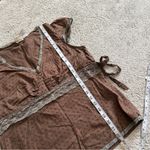 Ruff Hewn  Women’s Y2K Coquette Girl Babydoll V-Neck Top Lace Trim in Brown M Photo 8