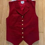 Wathne Vintage Nautical Sailing Menswear Fitted Vest Red Size XS Photo 0