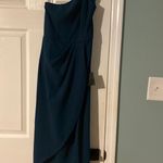 Lulus NWT Hunter Green One Shoulder  Dress Photo 4