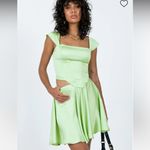 Princess Polly  Cornell Satin Mini Skirt Green Photo 1