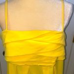 Essentials by ABS marigold yellow poly/ spandex dress. Spaghetti straps. Size10. Size 10 Photo 4
