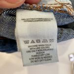 We The Free Distressed Denim Jeans Straight Leg Raw Hem Sz 27 Cotton Button Fly Photo 5