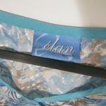 Elan  L Blue Brown Pocketed Pullover Scrub Top Photo 3