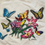 BUTTERFLIES Tote Bag Natural Canvas Tote Bag Reusable Shopping Bag Tan Photo 2