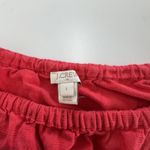 J.Crew  Shirt‎ Womens Large Red Textured Off Shoulder  Cotton Summer Casual Top Photo 3