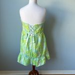 Lulus  Atlia Lime Green Jacquard Bustier Mini Dress Size Extra Large Photo 8