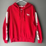 Victoria's Secret PINK sz XS‎ Red White dog Hoodie Photo 0