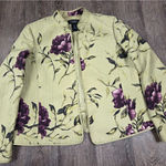 Liz Claiborne Studio by  Green Purple Floral Jacket Cardigan XL Size 16 Photo 0