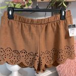 Rue 21 Faux Suede Shorts scalloped Western Vibe Brown Womens Medium Photo 2