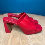 Jeffrey Campbell Jeffery Campbell Caviar Cherry Red Mules Chunky Square Toe Heels Womens Size 8.5 Photo 1