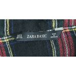 ZARA Basic Women's Multicolor Plaid Shirt Sz Small Peasant Casual Holiday Photo 3