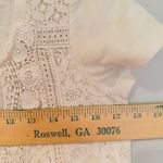 Meadow Rue Anthropologie Laurel Lace Tunic Blouse Women's XS Cream Crochet Boho Photo 7