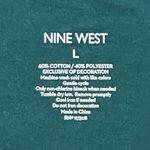 Nine West Teal Stay Cozy T-Shirt Size Large Photo 5