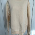Treasure & Bond  Sweatshirt Tan Bleached Raw Edges Cozy Pullover Womens Size XS Photo 2