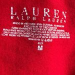 Lauren Ralph Lauren Dress Red Long Sleeve Rhinestone Embellished Crown Logo Size M Photo 4