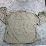 Athleta NWOT  Lightweight Lunar Sheen Shirt Jacket Brownstone Beige XL Relaxed Photo 7