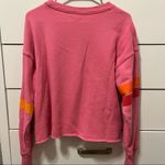 Aerie Pink Yellow Orange Stripe Crewneck Photo 1