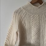 Alex Mill XS Camil Cream Cable Knit Turtleneck Sweater White Photo 7