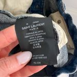 Saint Laurent YSL Mid Rise Cutoff Fray Denim Shorts Photo 5
