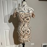 Forever 21 NWT Off Shoulder Sequin silver blush tribal geometric pattern mini dress Vintage Y2k Photo 1