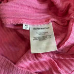 Reformation  Brant Dress Candy Pink Open Back V-Neck Midi Party Slim Size XS Photo 4