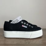 Superga Women's Canvas Platform Black Sneaker Size 6.5 SKU#24136 Photo 2