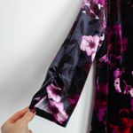 Roz & Ali Womens Whimsigoth Dark Floral Velvet Choker Dress Size 16 Black Ruffle Photo 4